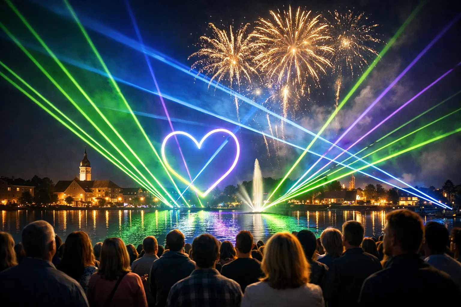 Laser Show for a Town Anniversary That Wows