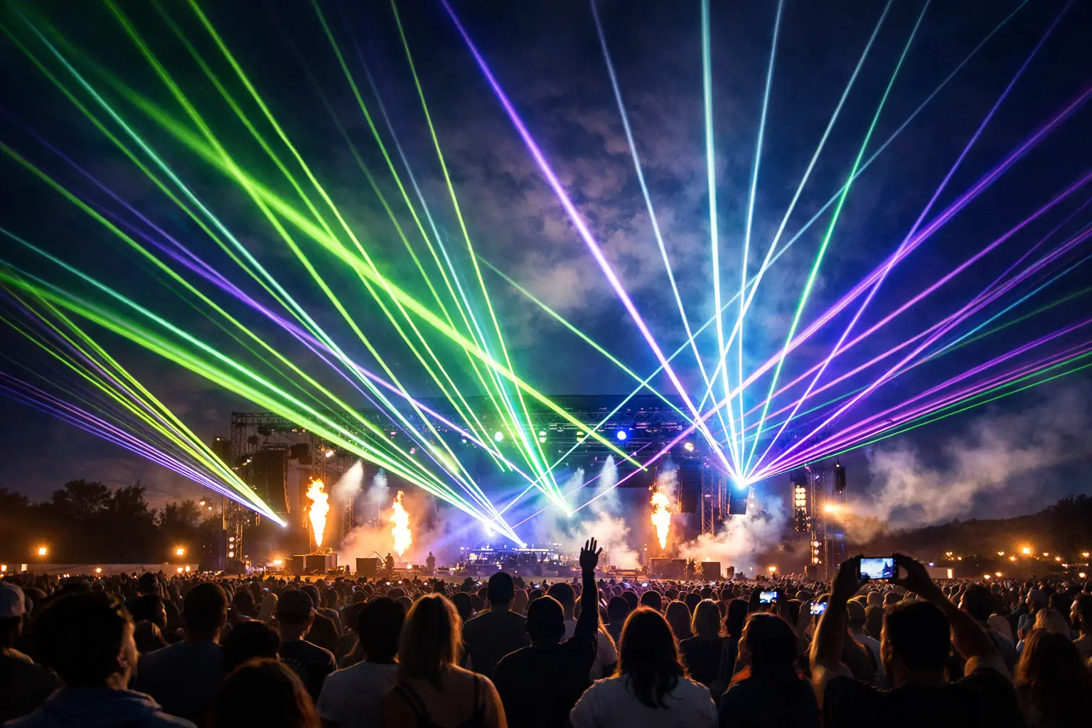 Outdoor Laser Show for Festival Production